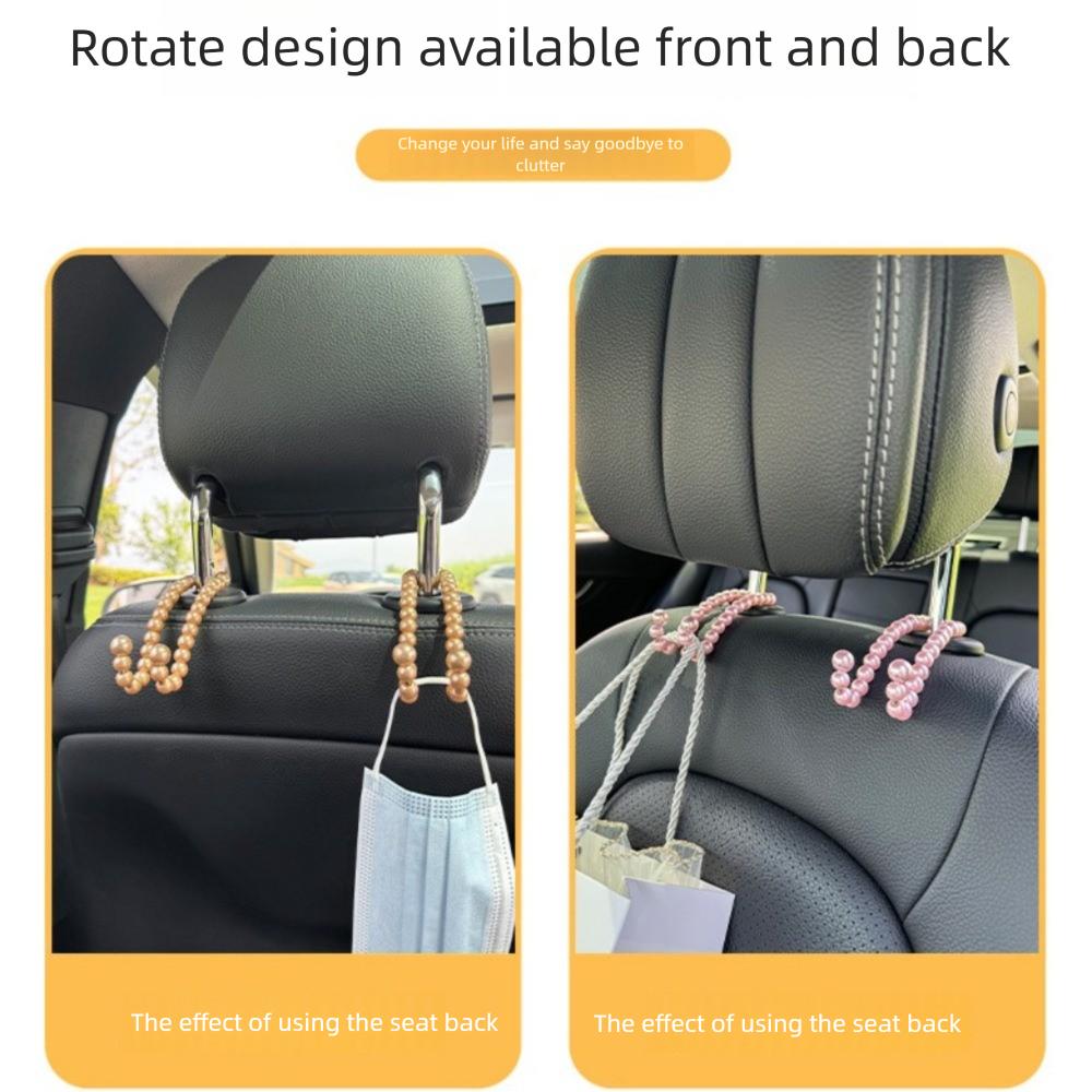 2Pcs Rear Bearing Car Rear Seat Hooks Hanging Car Seat Headrest Hooks Car Accessories
