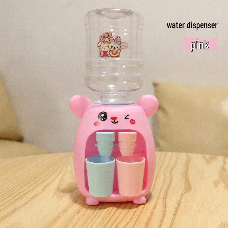 Children s Double Outlet Mini Water Dispenser Toy - Holds Juice, Beverage, Simulated Cartoon Fun