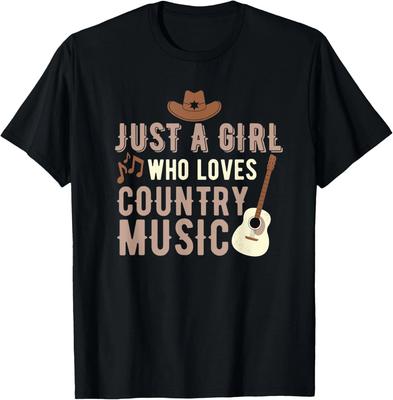 Nur ein Mädchen, das Country-Musik liebt T-Shirt Geschenk Unisex T-Shirt