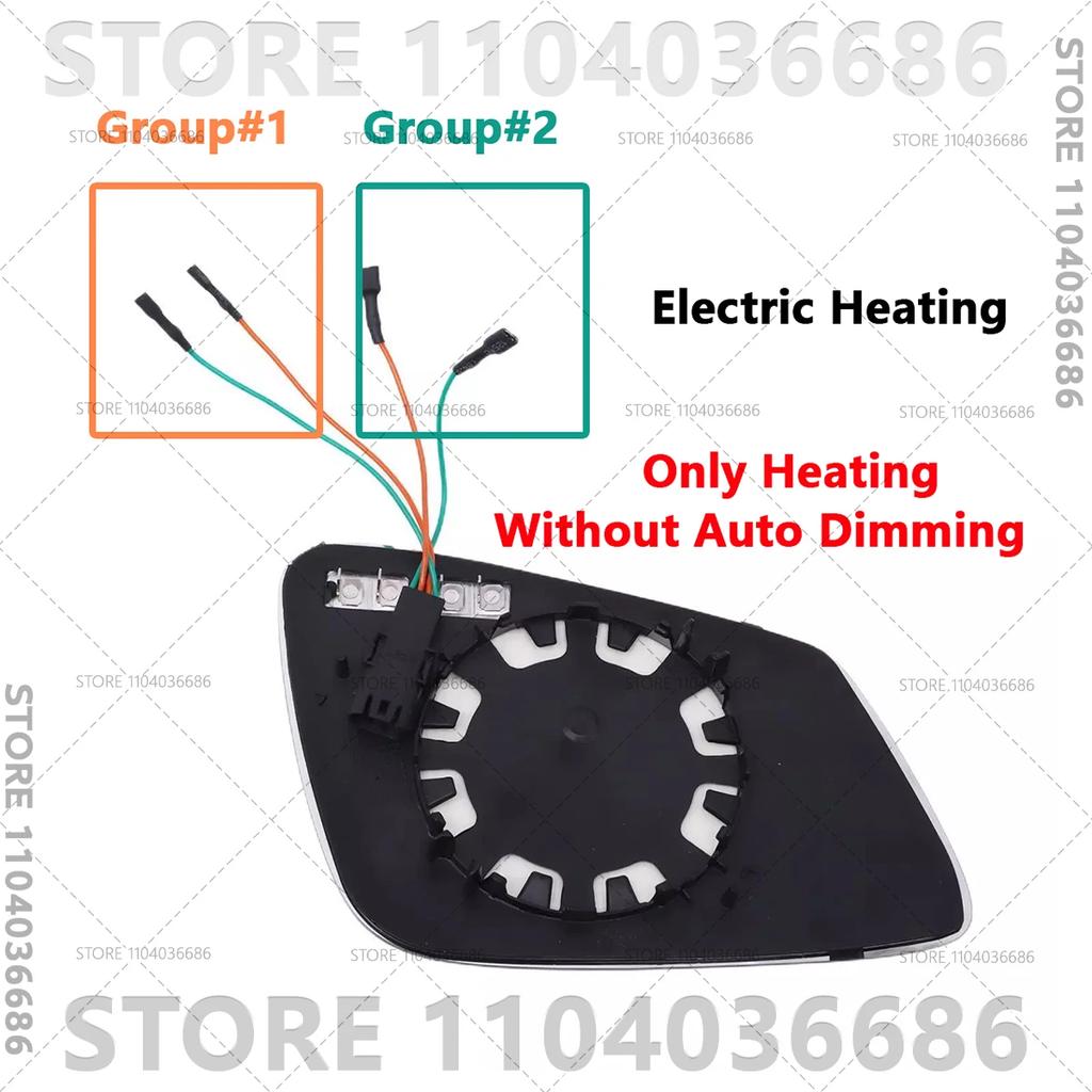 For 2008-2018 BMW 5/6/7 F01 F02 F03 F04 F06 F07 F10 F11 F12 F13 F18 E60 E61 E62 E63 E64 Heated Mirror Glass 4 Pins