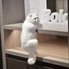 Simulation Furry Hanging Cat Realistic Cat Doll Animal Figurines Plush Hanging Kitten Toy Cute Kitten Model Gift Home Tv Decor
