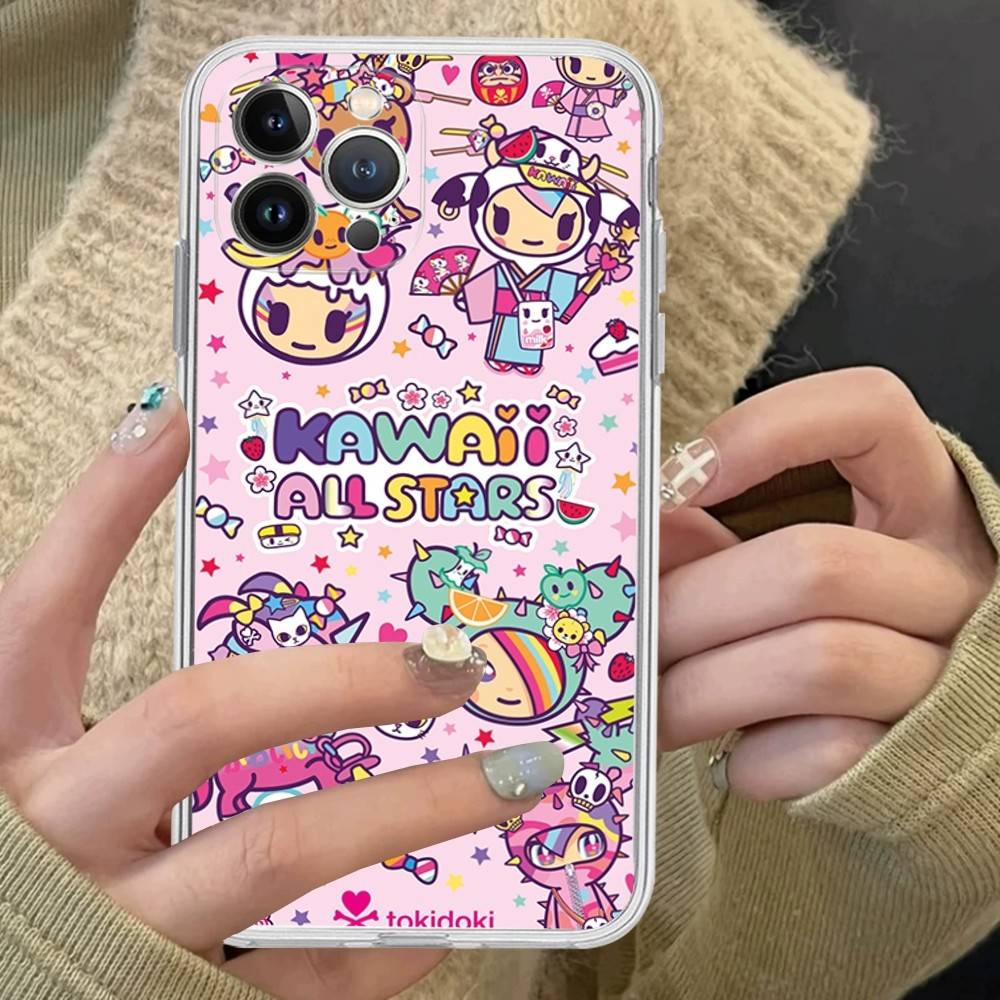 Fashion Brand T-Tokidoki Phone Case For IPhone 17 16 15 14 13 11 12 Pro Max 16 Plus Transparent
