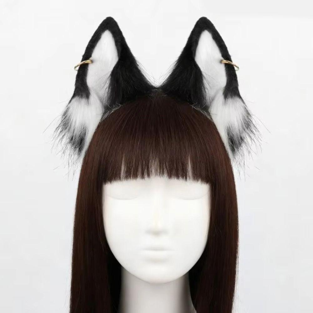 Tier Katzenohren Stirnband Flauschiges Cosplay Stirnband Praktisch Lolita Ohren Kopfschmuck Foto