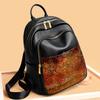 Vintage Embossing Women Large Capacity Backpack Leather Vintage Bag for Women School Bag Travel Rucksack Ladies Bookbag Knapsack