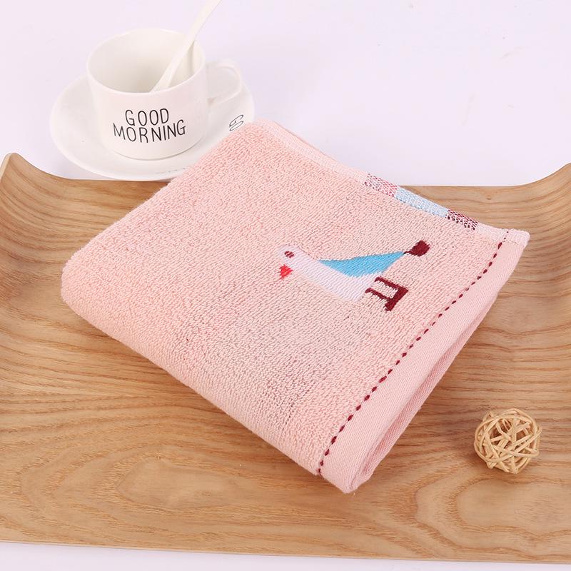 Pure Cotton Soft Absorbent Face Towels with Embroidered Logo - 14 Count Set