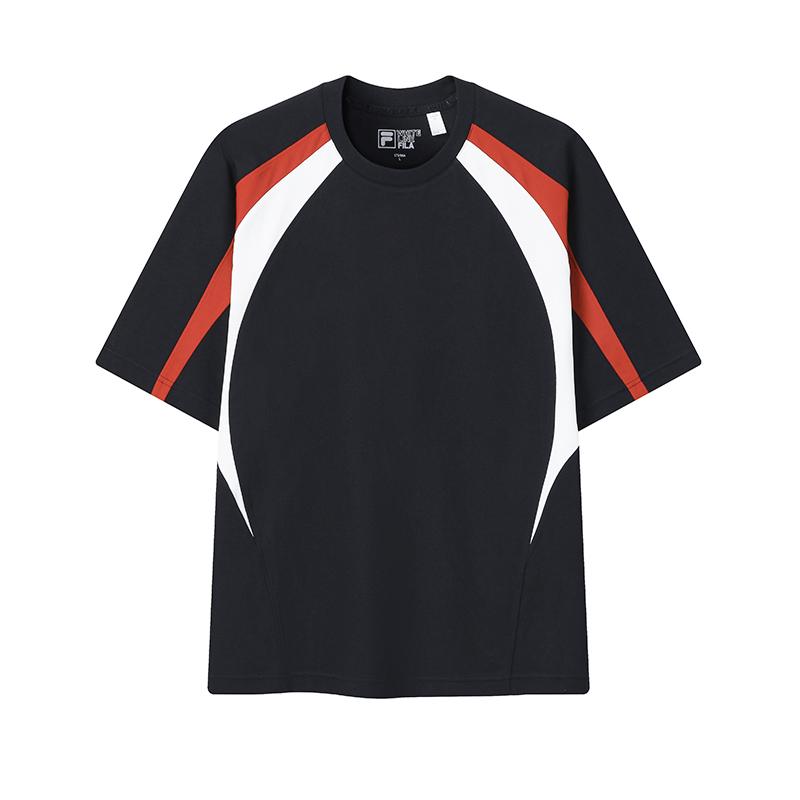 

FILA Original Fashion Simple Classic Retro Sports Casual Versatile Comfortable Loose Short Sleeve T-Shirt Men tops Legendary-Blue F11M629108FNV M