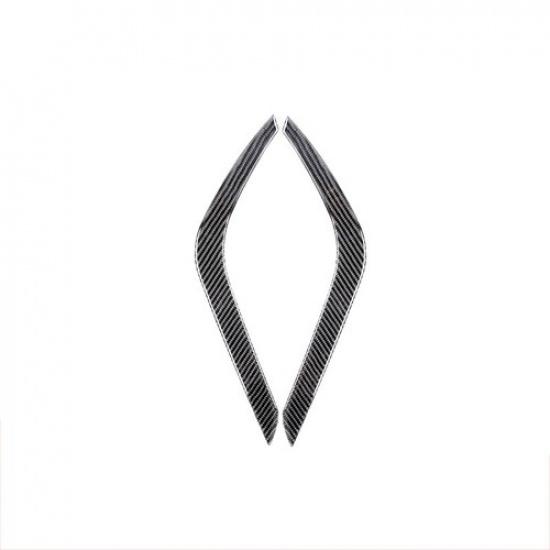 2pcs Carbon Fiber Car Front Headlight Eyebrows Sticker For Toyota Tundra 14-18