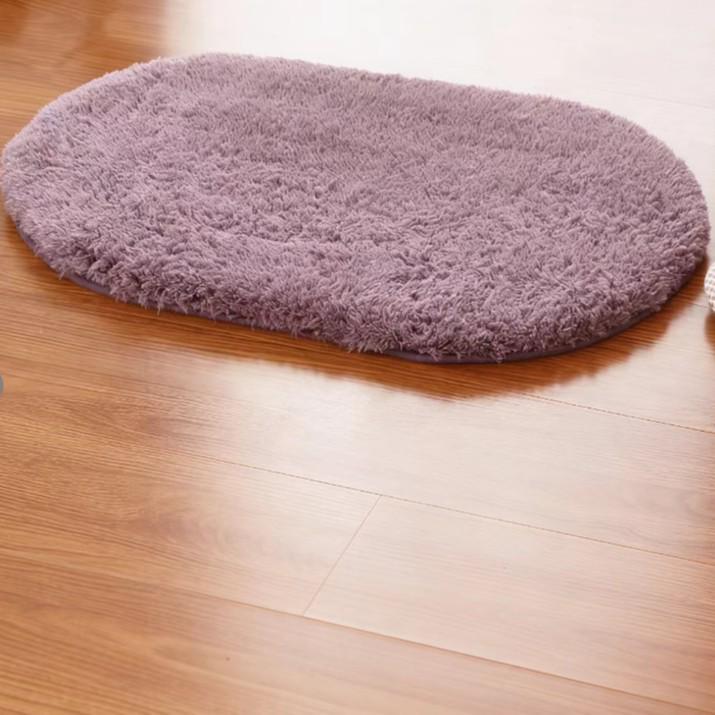 Tapis uni style européen en laine d'agneau pour salon, salle de bain et chambre à coucher