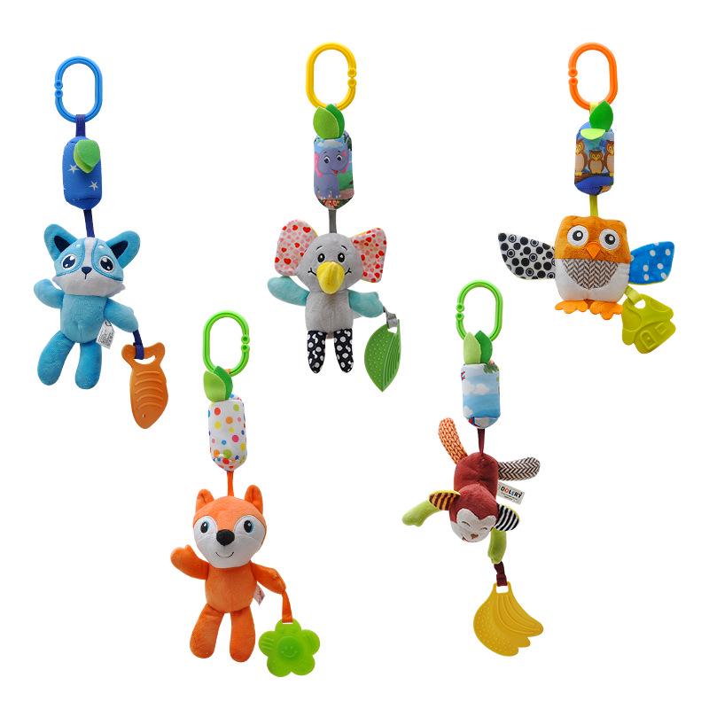 Animal Wind Chime & Teether Pendant for Strollers & Cribs