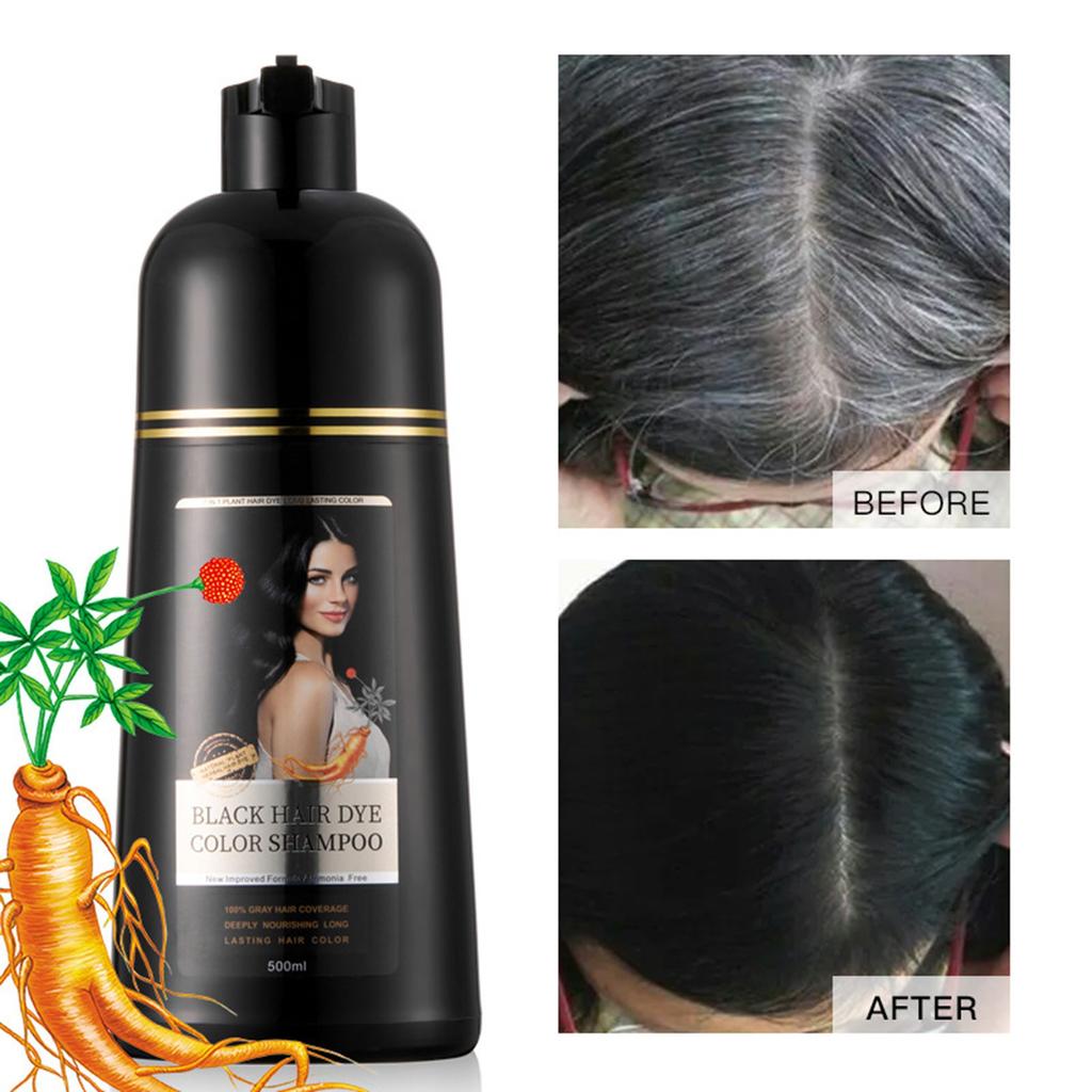 BLACK COLOR SHAMPOO Bubble Color Hair  A Color Plant  Foam Hair  Hairdressing 500ml