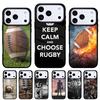 Rugby Ball Soft Phone Case for iPhone 17 Air 16e 15 14 13 Pro Max Back Cover for 12 11 Pro Coque
