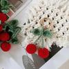 Cute Cherry Decors Keychains Decoration Charming Cherry Design Hanging Pendant Handmade Ornament for Car Mirror and Keys
