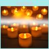 Elegant Led Tea Light Candles Battery Operated Night Light For Romantic Weddings