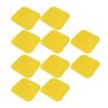 10 STÜCKE Fußball Markierungspunkte PP 23cm Quadratisch Flach Fußball Bodenpunkte für Outdoor Geschwindigkeitstraining Gelb