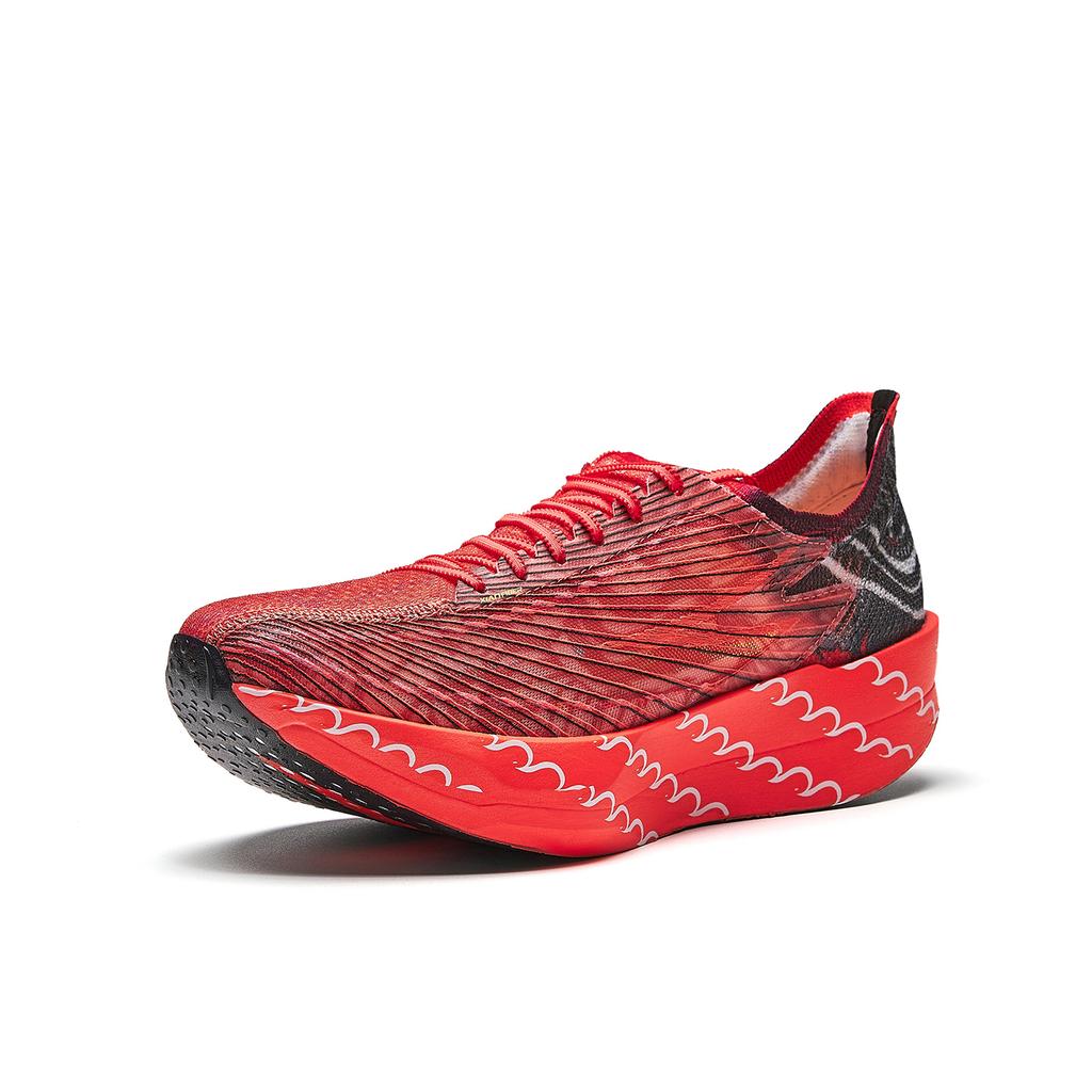 Men's Sneakers Anta C202 G9 Comfortable Fabric Low top Versatile Running Shoes Men's Neon Bright Red/Basic