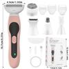 אפילטור חשמלי 5 ב-1 נטען USB שימוש של 60 דקות+ רטוב/יבש ללא כאב טרימר ביקיני מסיר שיער נייד לפנים, אף, אזור העיניים