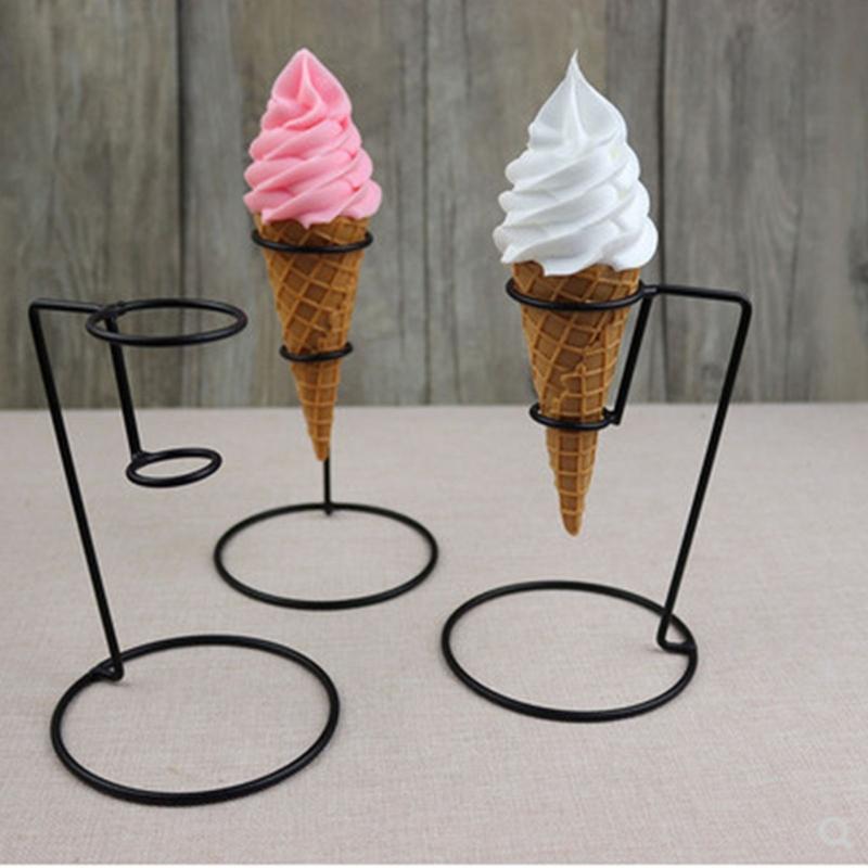 Metall-Eiswaffelständer Cupcake-Waffelständer Schneeeis-Displayständer Zeigt Zubehör für Desserts, Süßigkeiten und Snacks