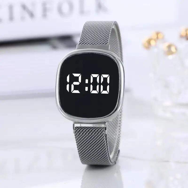Minimalist Black Multi-Function Touchscreen Magnetic Wristwatch for Men & Women - Trendy, Versatile, Fashionable.