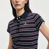 Biyin Lefen Women's 'Resilient Yarn' Striped Polo Shirt