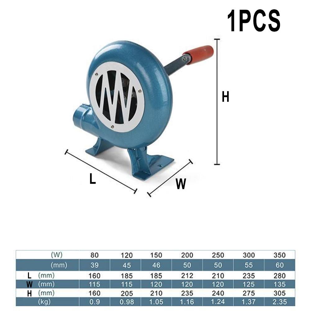 Household Hand Blower Outdoor Barbecue Blower Small Centrifugal Blower 120W Cast Iron Gear Box, Thick Steel Plate Air Casing