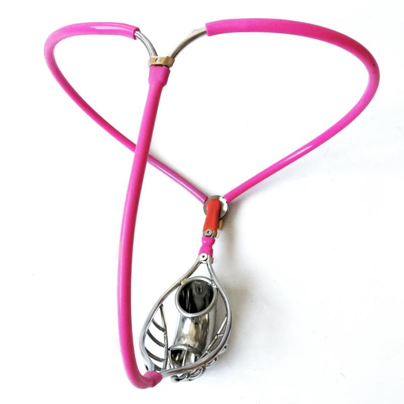 Sex Toys Male Half Hollow Penis Cock Cage Invisible Chastity Belt Stainless Steel Underwear with Anall Plug Stopper Lockable Men