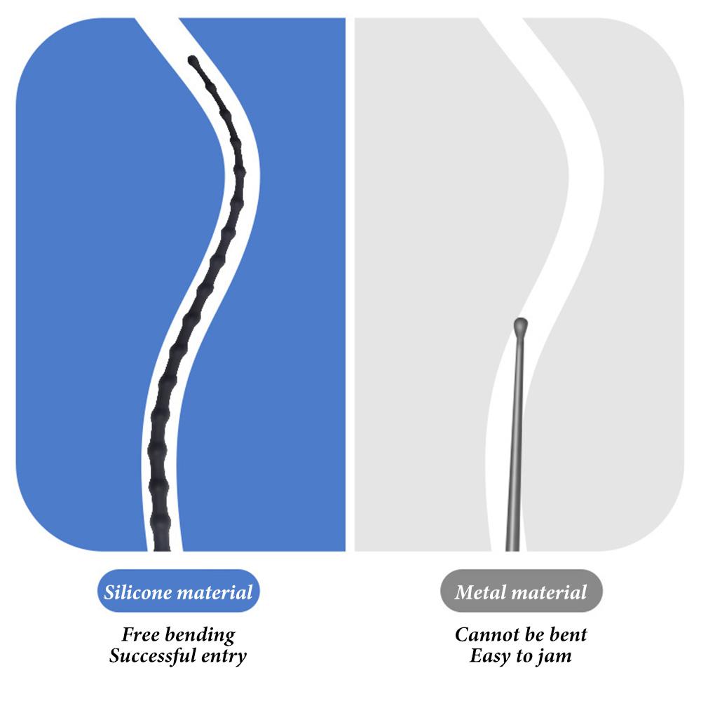 Silicone Vibrating Urethral Sound for Intense Stimulation, Electric Prostate Massager Toy, Soft & Flexible Beaded Design