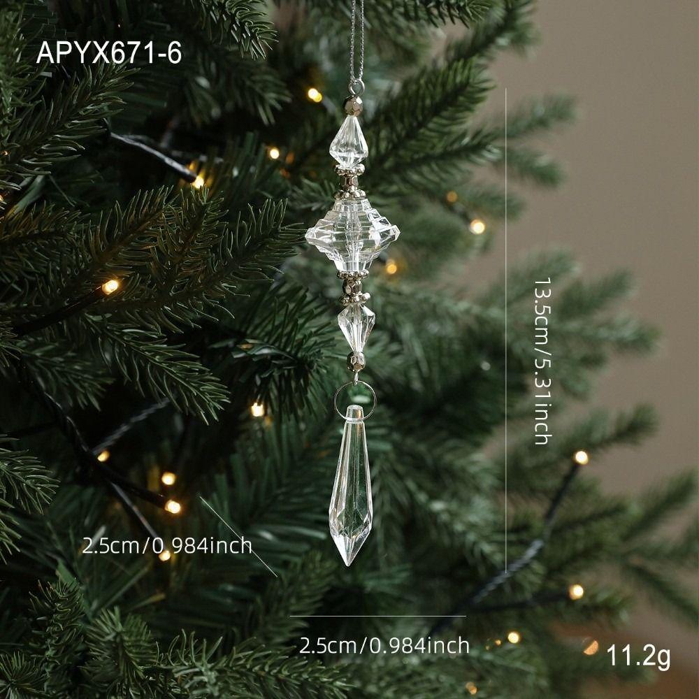 Transparent Christmas Tree Pendant Transparent Hanging Decor  Festive Holiday Display