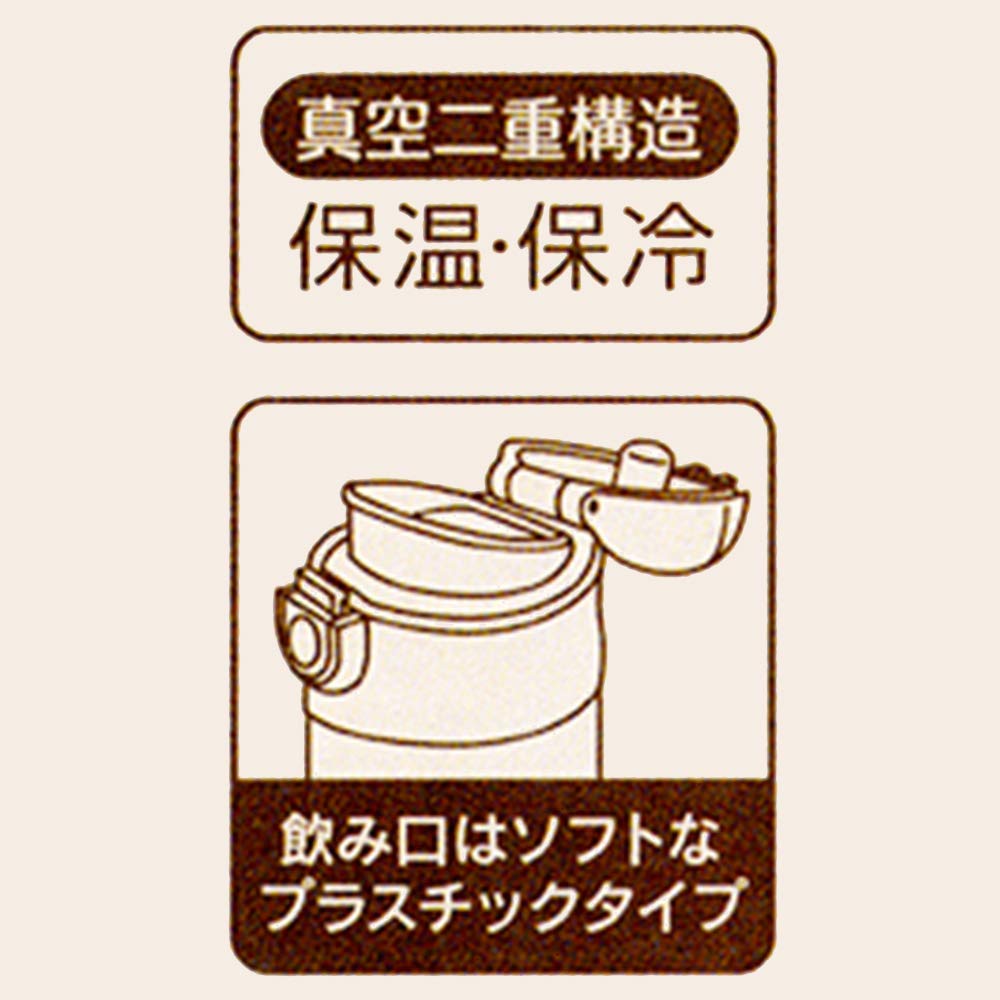 Skater Mug Bottle, 360ml, Insulated Stainless Steel Water Bottle, Snoopy Retro Label, Peanuts SDPC4