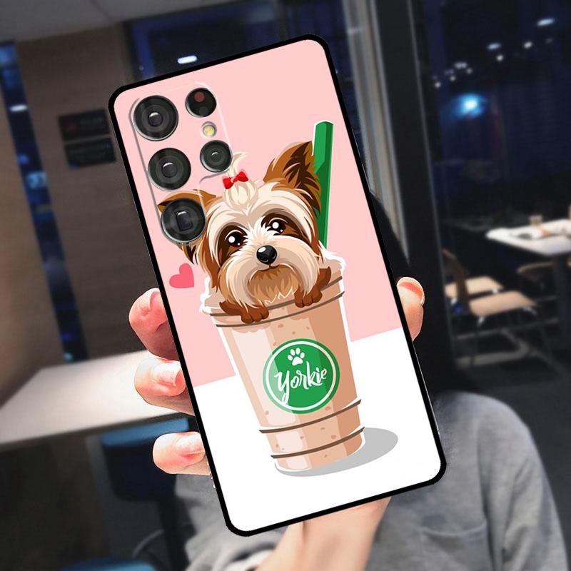 Yorkshire Terrier Dog Cover For Samsung Galaxy S25 S24 S21 S22 S23 Ultra S9 S10 Plus S24 FE S21 FE Phone Case