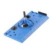 35mm Hinge Boring Jig Woodworking Hinge Hole Drilling Guide Locator with Cutter and 116in Bit Blue