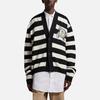 Moncler SS23 Color Block V-Neck Single-Breasted Long Sleeve Knit Sweater Men sweater Black I10919B00010M2672P90
