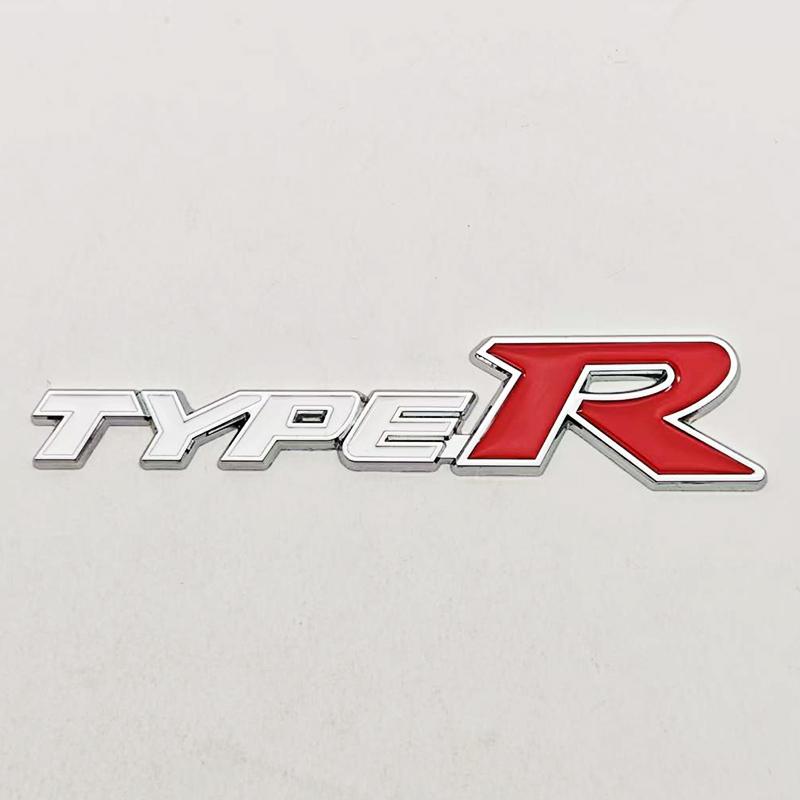 3D Metal Car Styling Type R Logo Rear Trunk Sticker Badge Emblem Decal For Honda Civic TYPE R CRV HRV Accord Fit Car Accessories