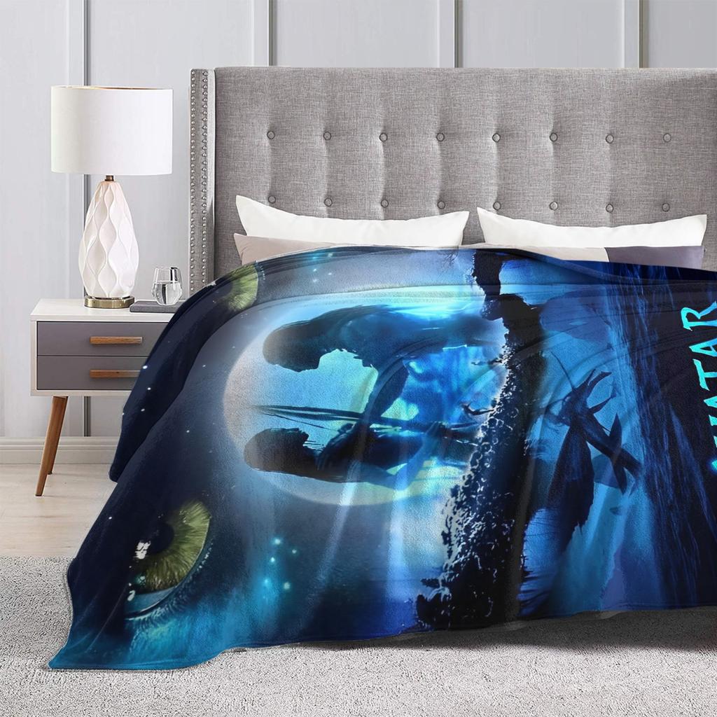 Soft Warm Blankets Camping Movie Avatar The Way of Water Bedding Throws  Flannel Bedspread For Bedroom Fashion Sofa Bed Cover