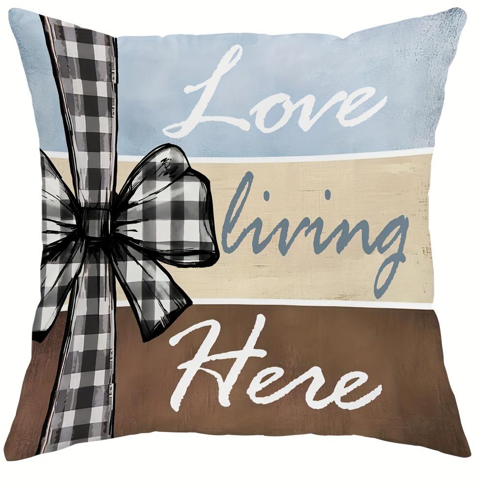 

Rustic and elegant pillow cover: floral basket, retro truck and heart-warming home decoration, sofa and chair cushion cover 16x16in 40x40cm