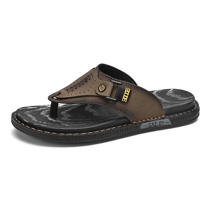 

38-46 Модная летняя обувь для мужчин Шлепанцы Шлепанцы Luxus Designer Tênis Masculino Пляжная обувь Мальчик в домашних тапочках Повседневный 42 коричневый