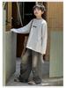 Autumn 2025 Boys' Loose Korean Style Retro Distressed Straight-Leg Jeans