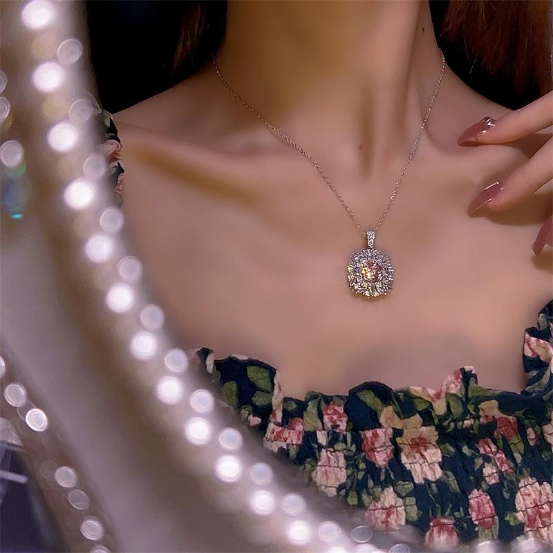 New Pink Gemstone Exquisite Set: Earrings, Necklace, and Openable Ring - High-End Women s Accessories.