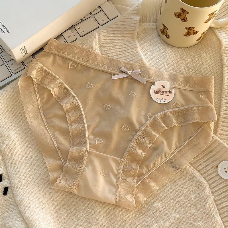 Ultra-Thin Ice Silk Women's Low-Waist Seamless Panties with Antibacterial Cotton Crotch