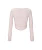 Peullijeunopallou Amanda Shirring Long Sleeve Top (Baby Pink)
