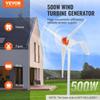500W generátor větrné turbíny 12V 3lopatková sada větrné turbíny a MPPT regulátor
