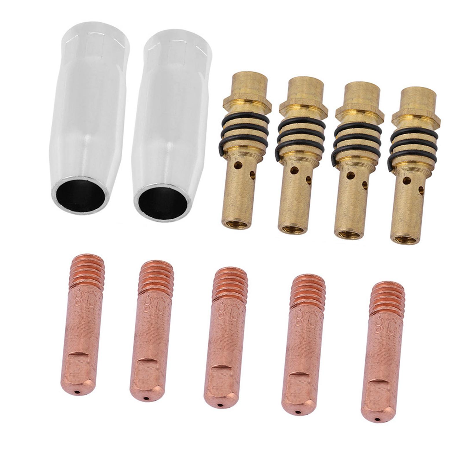 Lot de 11 porte-embouts de contact pour soudeur MIG, consommables adaptés au pistolet torche 15AK