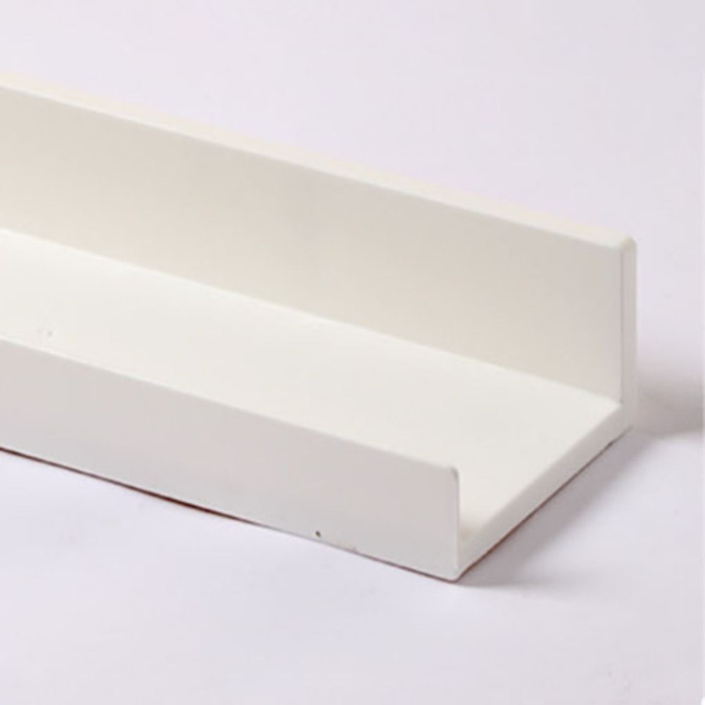 White Storage Rack Wall Mount Shampoo Holder Durable Bathroom Shelf Toilet