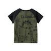 27kids Boys' Dinosaur Cartoon Raglan T-Shirt, 2025 Summer Collection.