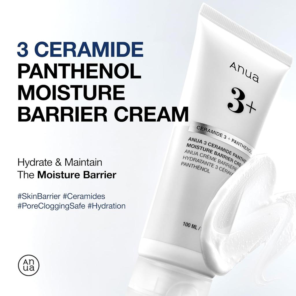 Anua 3 Ceramide Panthenol Feuchtigkeitsbarriere Creme 100ml + ZUFÄLLIGES GESCHENK