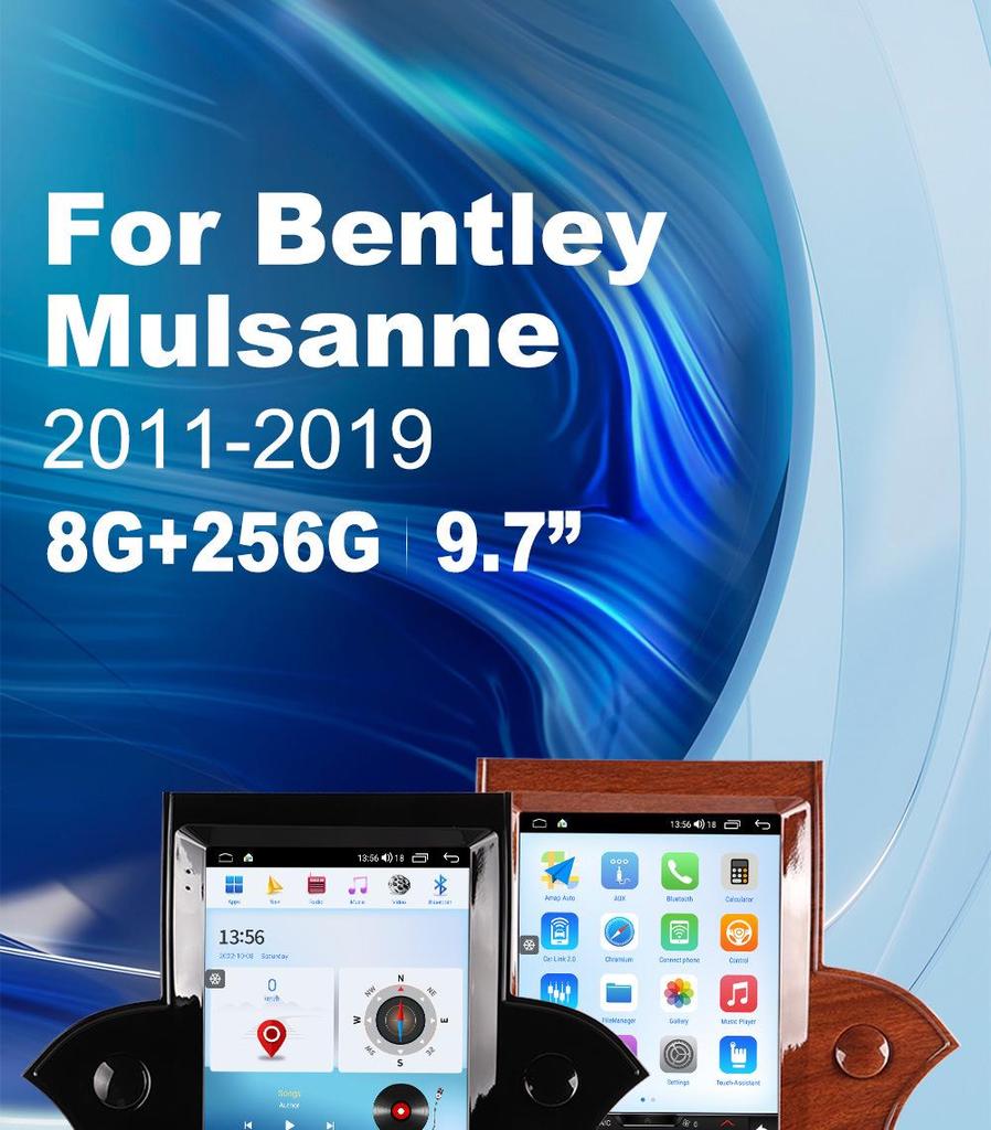 Bentley Mulsanne 9.7" Wireless CarPlay & Android Infotainment System with Navigation
