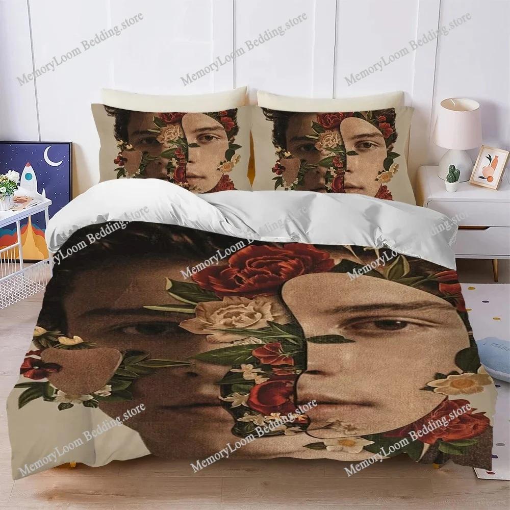 Singer S-Shawn M-Mendes Duvet Cover Set Home Style Bedding Soft Laundry Cotton Bed Four Seasons Student Dormitory Home Textile