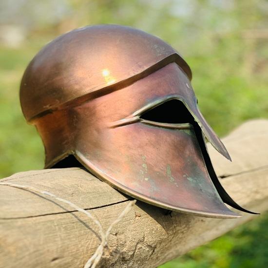 Casque d'armure hoplite, casque corinthien, casque grec pour costumes et présentation, meilleur cadeau