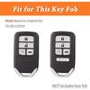 Key Fob Cover - Soft TPU Holder for Accord Civic CRV Pilot Odyssey Smart Key Keyless Remote Black