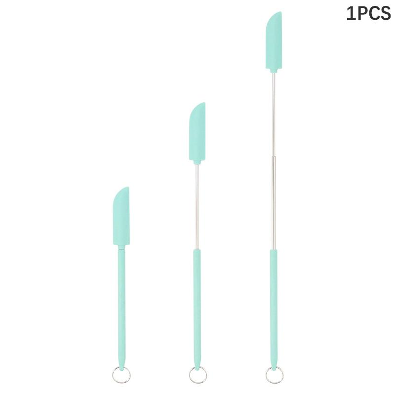 

Мини-выдвижной силиконовый скребок-лопатка для косметической жидкой основы, ложка для крема для лица, инструменты для ухода за кожей лица