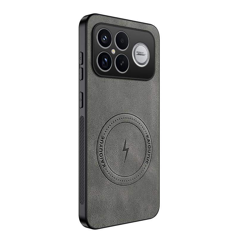 For Xiaomi Redmi K90 Pro Max 5G/Poco F8 Ultra Magnetic Case WANLONFENG SD1 Series Nappa Texture PC TPU Phone Cover